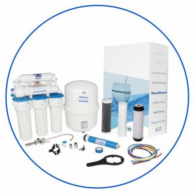 Шестиступінчаста система зворотного осмосу AQUAFILTER RX-RO6-75 / RX65155516 /