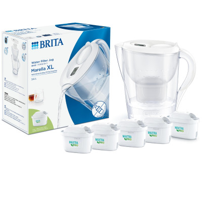 Фільтр-глечик для води BRITA Marella MEMO XL + 5 картриджів All-in-1