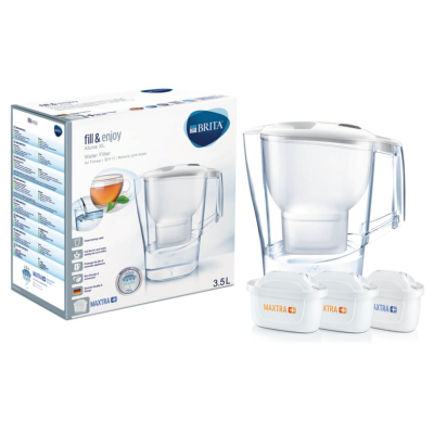 Фільтр-глечик BRITA Aluna XL Білий + 1 Maxtra Universal, 2 Maxtra Expert Фільтр-глечик BRITA Aluna XL Білий + 1 Maxtra Universal, 2 Maxtra Expert